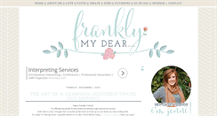Desktop Screenshot of franklymydear-blog.com